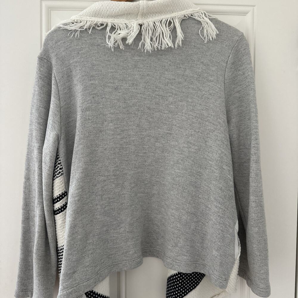 Anthropologie DOLAN Womens Sweater SONIA Fringe Cardigan Lagenlook Boho Medium M - Picture 6 of 7